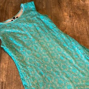 Aqua Lace Dress